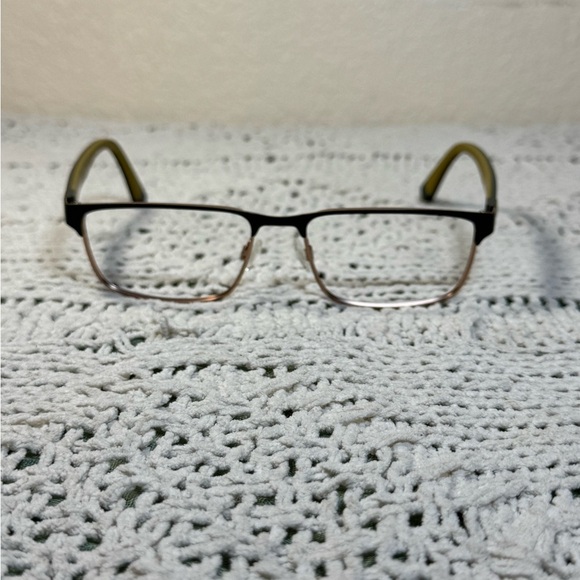 Emporio Armani Dual-Tone Eyeglasses Frames Olive Green & Rose Gold - Picture 2 of 8